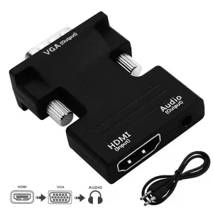 HDMI ženski u VGA muški pretvarač s audio adapterom Podržava izlazni signal 1080P